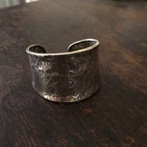 925 silver hammered cuff